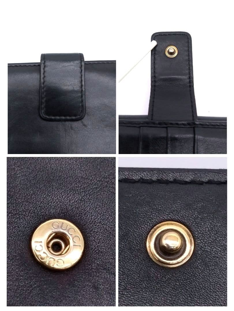 GUCCI 長財布 ハートクレスト ハートロゴ金具 可愛い 黒 208566