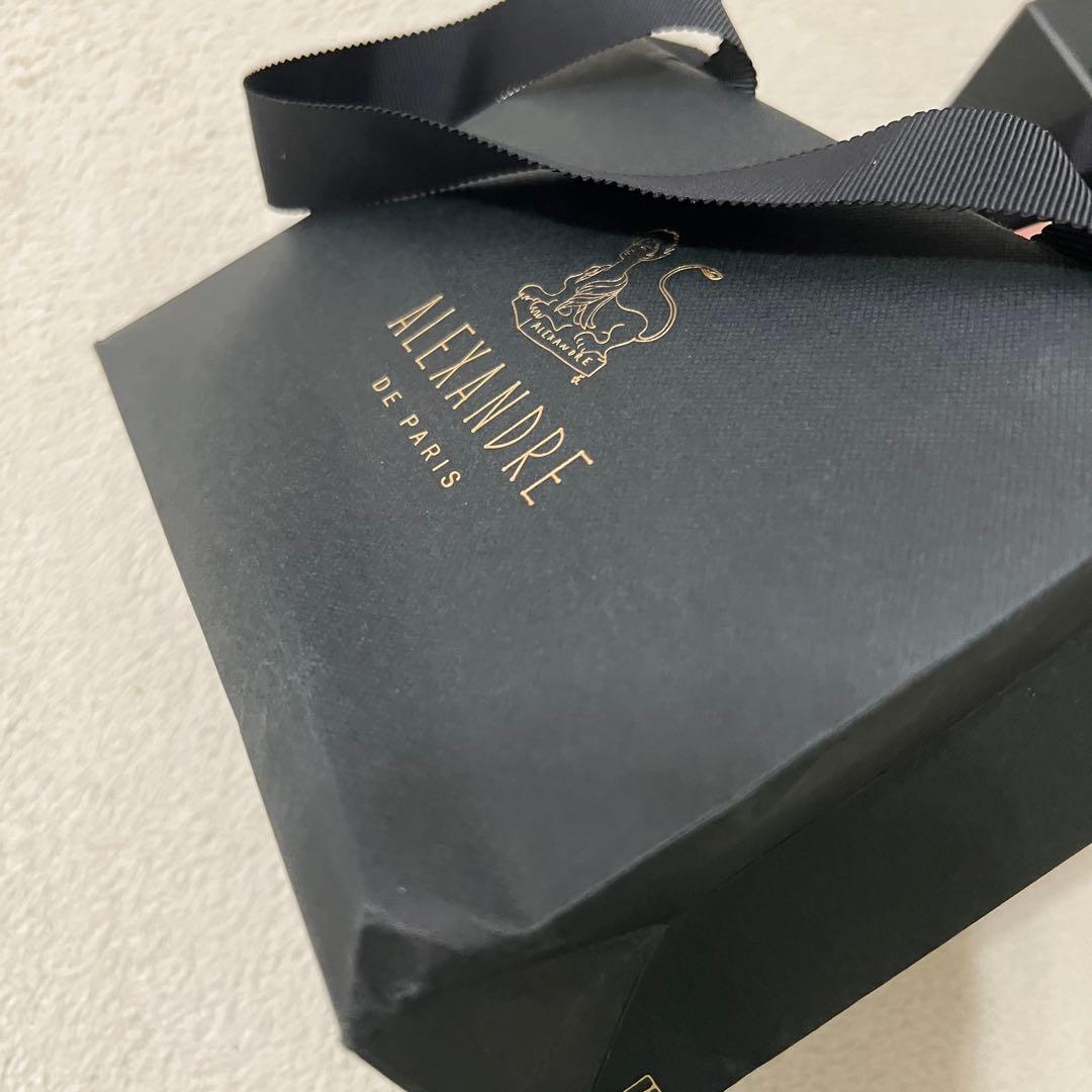 【新品】ALEXANDRE DE PARIS ヘアクリップ　ネイビー完売箱付き