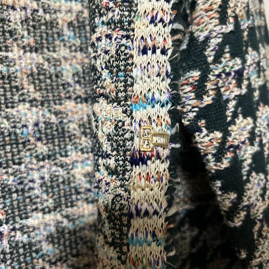 コーヘン coohem ツイード　ノーカラー　ジャケット