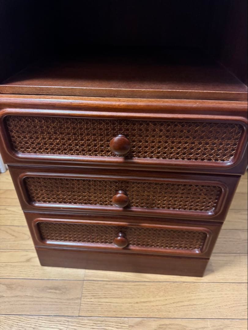 ラタン　ラック　藤　昭和　レトロ　ヴィンテージ 木製