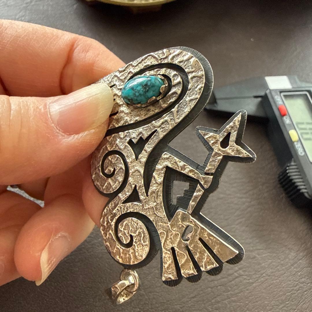 ホピ族　ルーベンソフキー　ペンダントトップ　ターコイズ