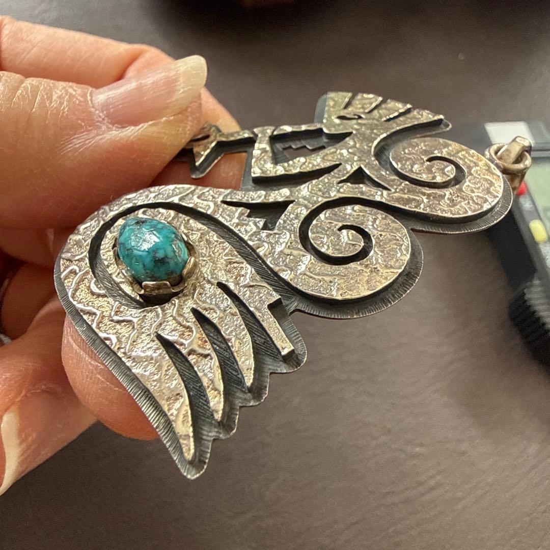 ホピ族　ルーベンソフキー　ペンダントトップ　ターコイズ