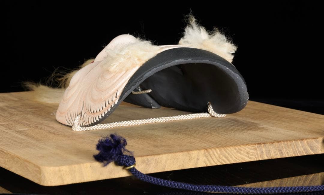 能面師 早川亜美 作 能面「翁」白式尉 狂言 能楽 小面 在銘 共板付 壁掛