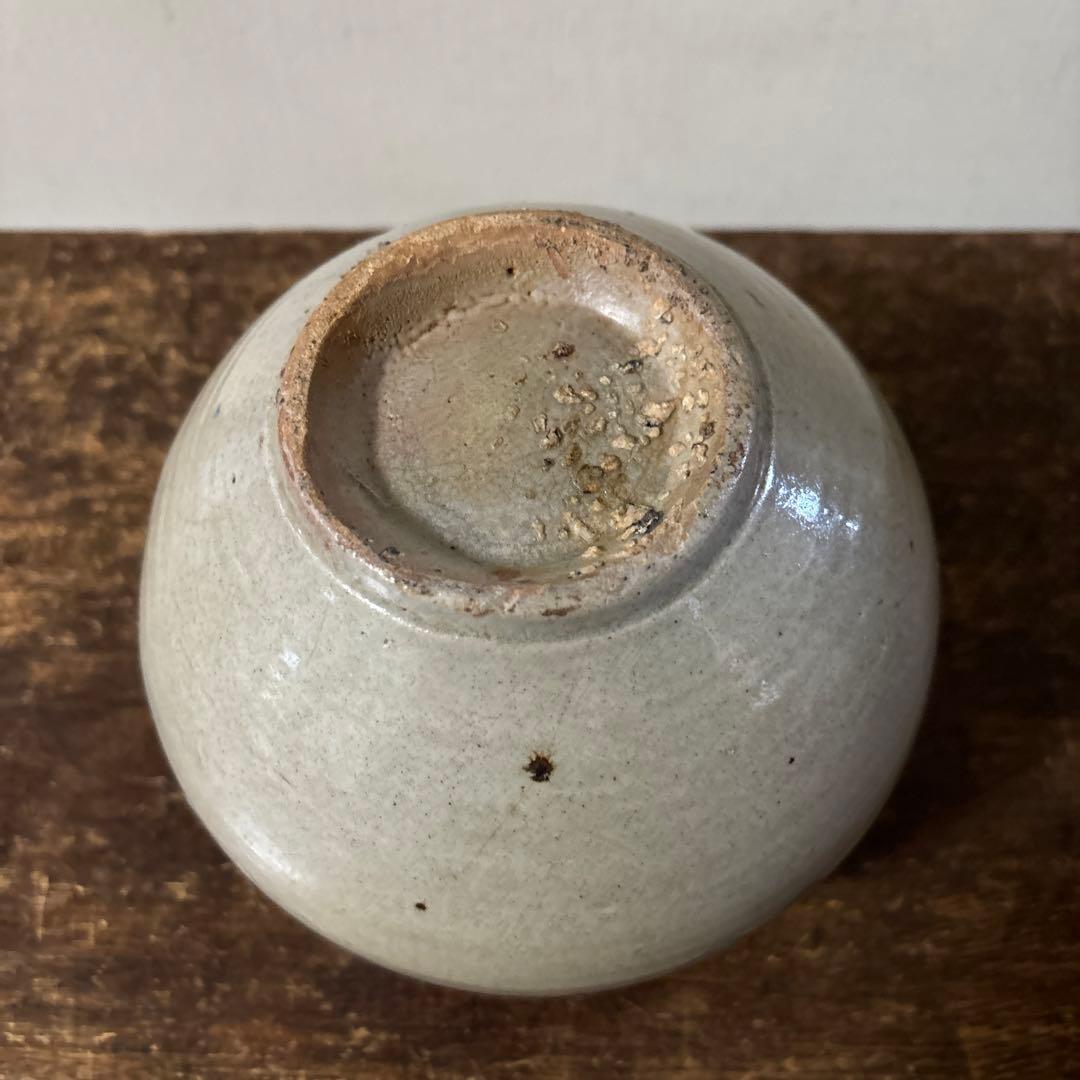 李朝壷　白磁　丸壷　塩笥壺　韓国オンギ.骨董品.スッカラ.アンティーク.立原正秋