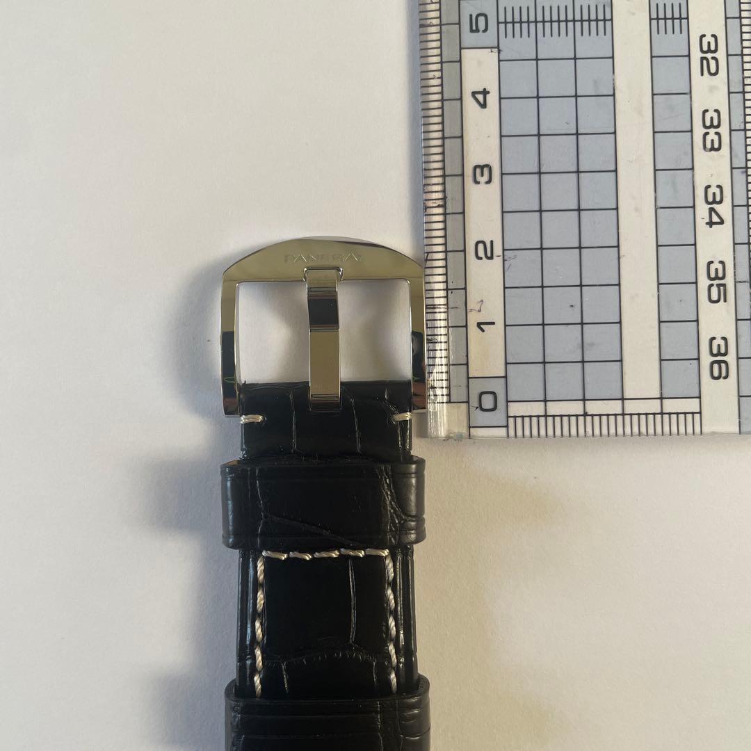 正規品 PANERAI 腕時計 ベルト レザー 本革 ブラック　尾錠つき