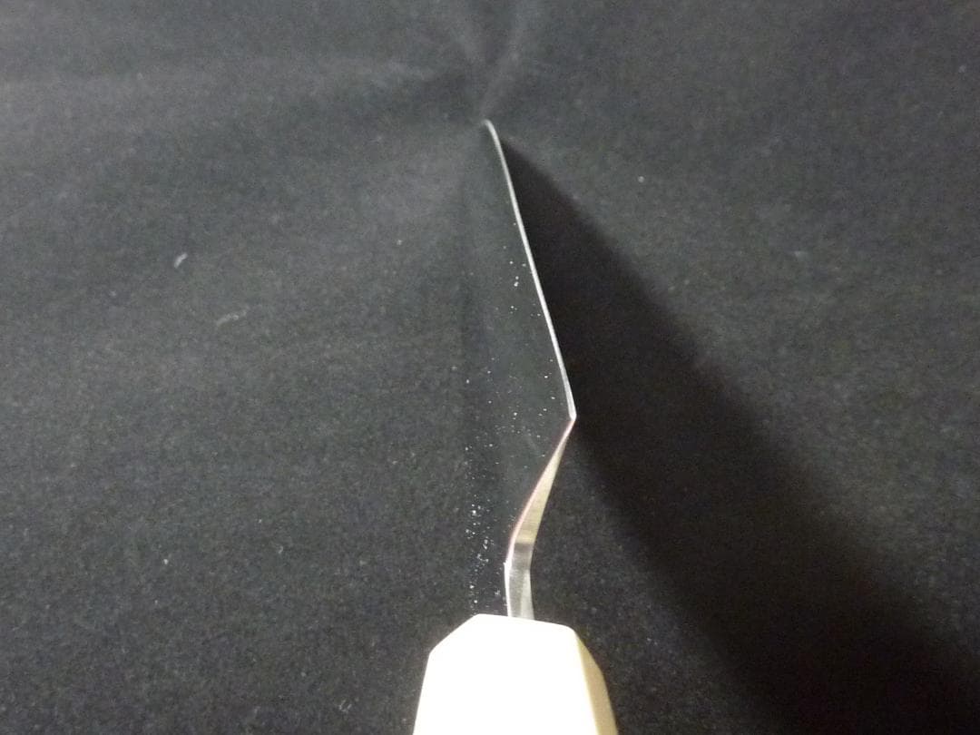 270mm　刃渡り約260mm　9寸　柳刃包丁　人工象牙　黒三本巻　八角柄