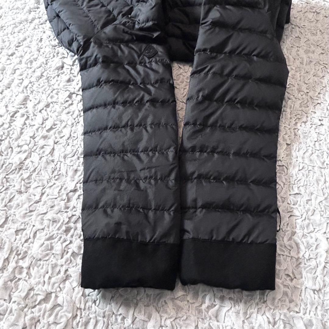 美品 ナノユニバース 西川ダウン ノーカラー ダウンジャケット 黒 nano