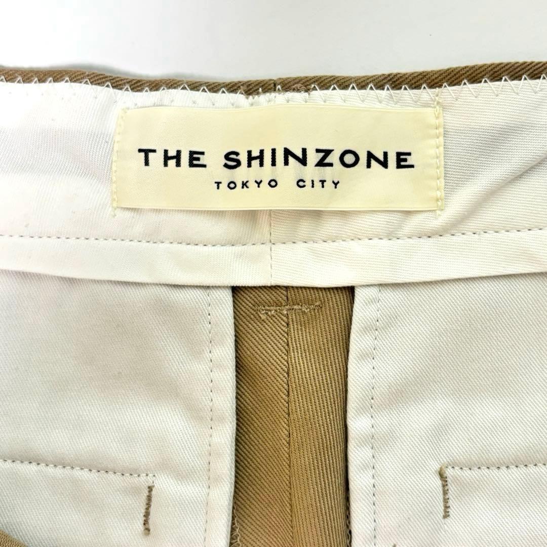 美品　ザシンゾーン　タックチノ　トムボーイパンツ ベージュ　ツータック