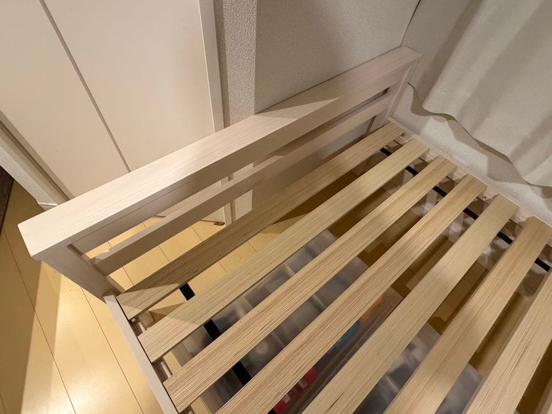 購入前コメント必須 ニトリ　頑丈すのこベッド セミダブル ウォッシュホワイト