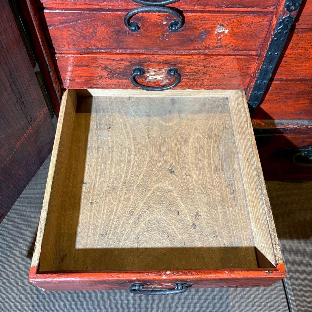 船箪笥　時代箪笥 引出し収納 和家具 アンティーク 伝統工芸 レトロ 和室 座敷