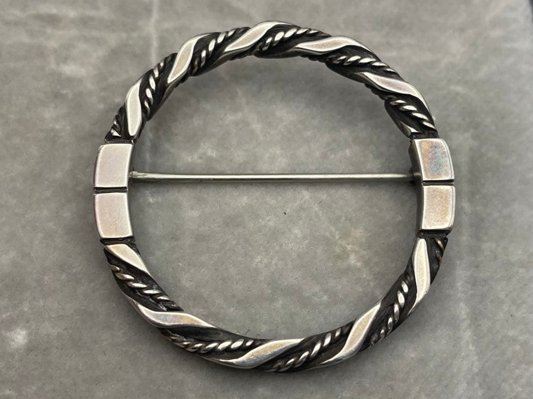 【美品】  デザイン ブローチ シルバー925 年代物