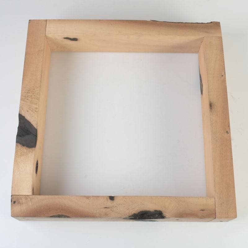 茶道具　天然木　黒柿製　四方炉縁　二点まとめて　V　9862A