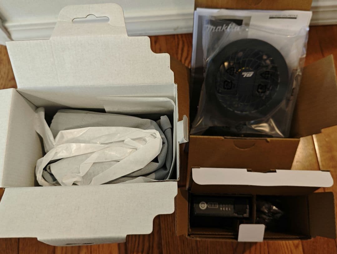 マキタ空調服、バッテリー、ファンセット