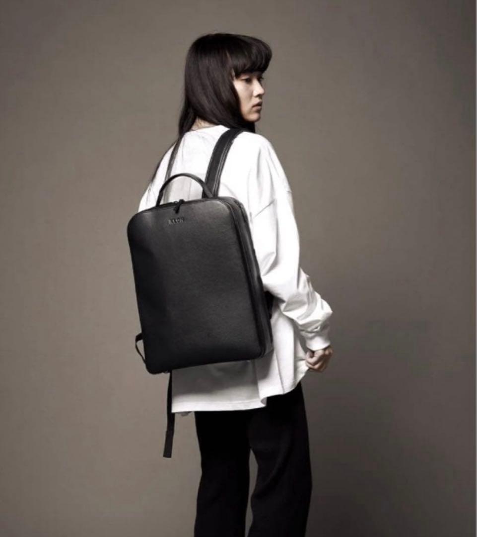 【極美品】新社会人 通勤KLON STORAGE RUCKSACK レザー 黒