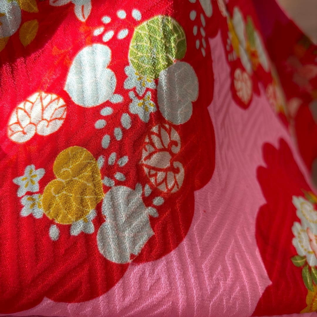 七五三　七歳　正絹アンティーク着物長襦袢