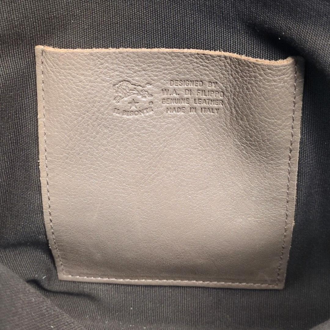 イルビゾンテ　ハンドバッグ　トートバッグ　レザー　グレージュ　ロゴ型押し