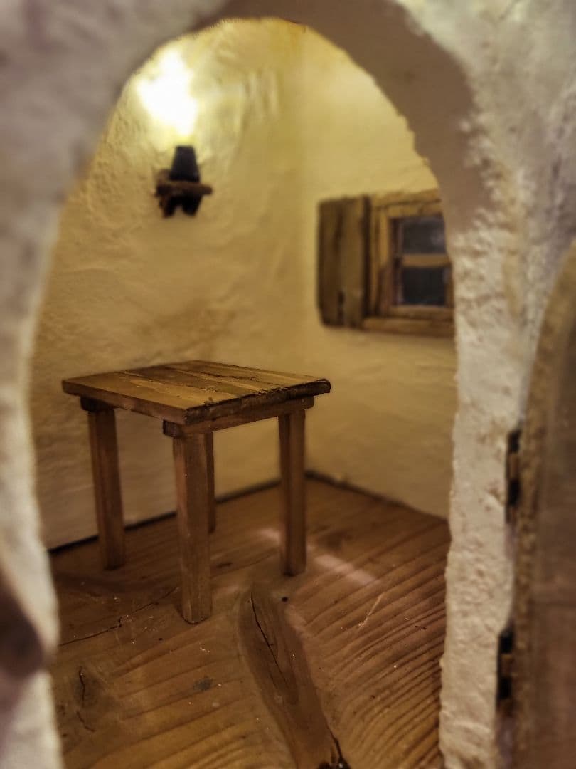 ミニチュアハウス ドールハウス　アンティーク風　　間接照明