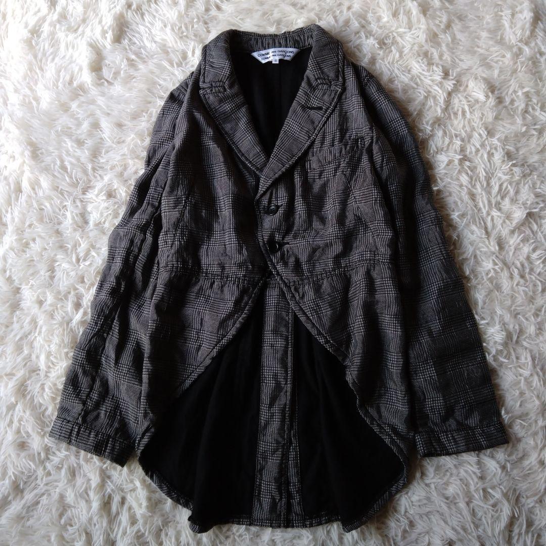 コムデギャルソン　コムコム　燕尾　ジャケット　グレンチェック