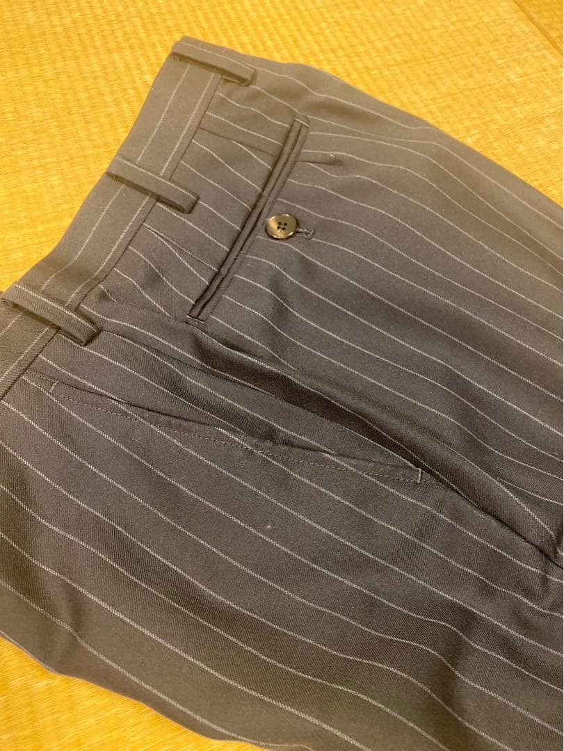 バーバリーブラックレーベル　ネイビーストライプスーツ　プレミアムコレクション