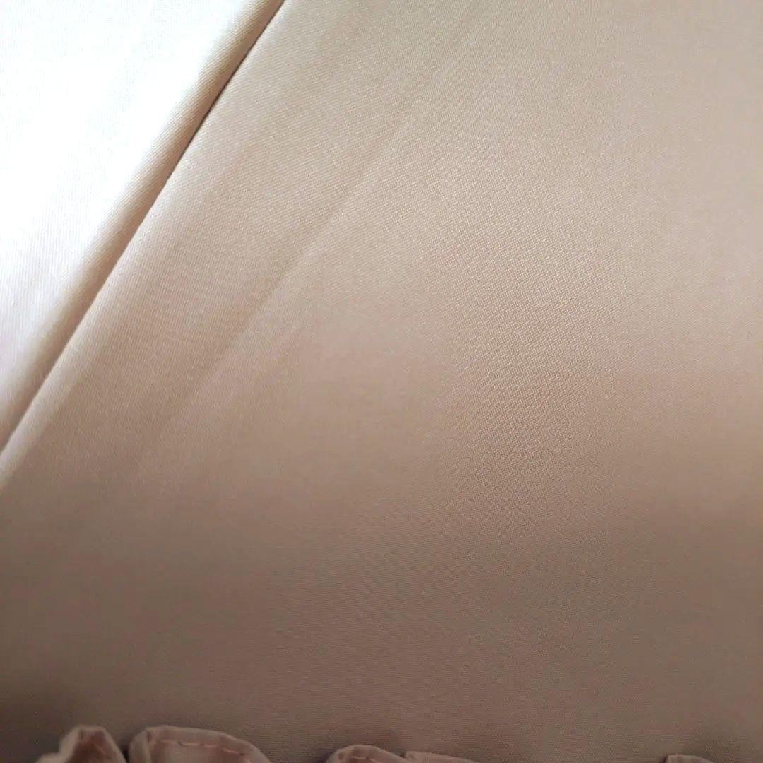 芦屋ロサブラン 完全遮光 フリル付きパゴダ日傘 ピンク