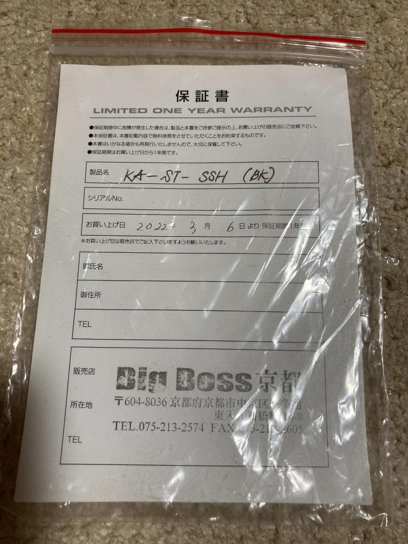 美品 弦交換済みKaalena カーレナ エレキ ギター おまけ付 SSH