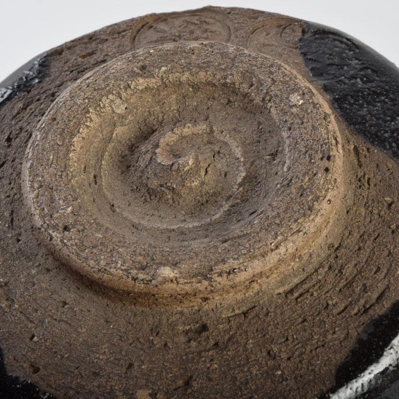 茶道具　加藤春ニ造　黒楽茶碗　遠州流　小堀宗明書付箱　C　8876