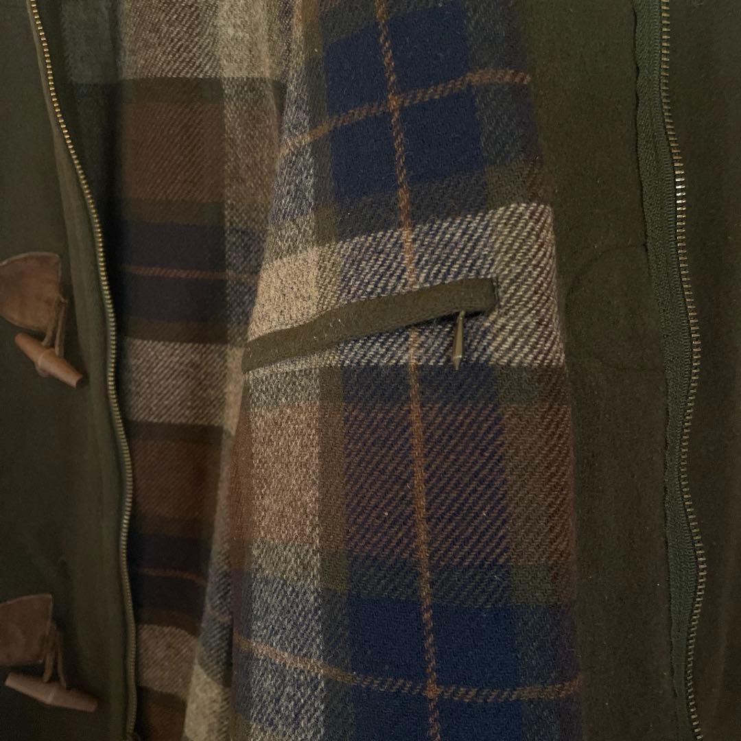 【あ】llbean ダッフルコート80s アメリカ製 チェック柄