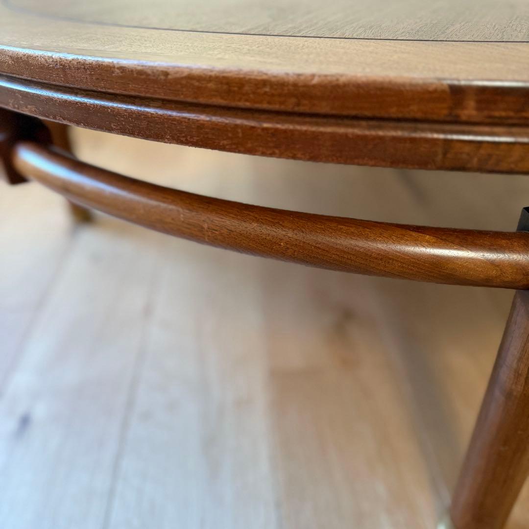 【お値下げ】高級木材 マホガニー ヴィンテージ テーブル マット付き