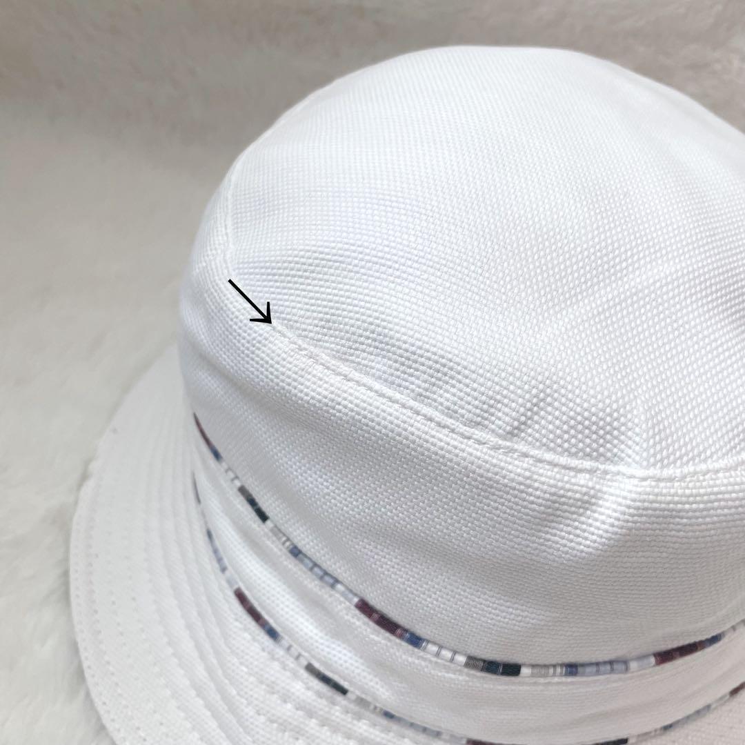 【美品✨クリーニング済】HERMES バケットハット 帽子 ストライプ裏地 清潔