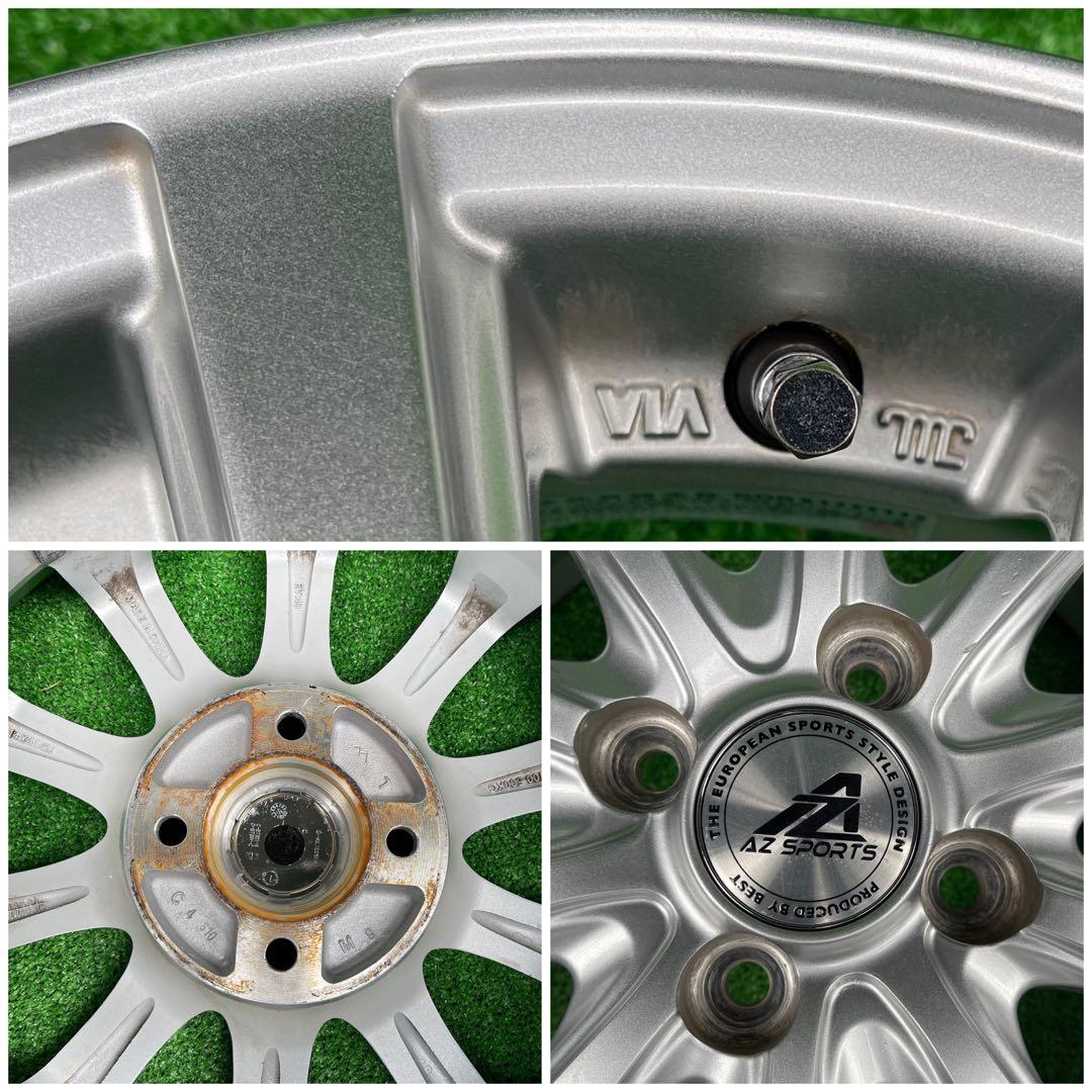 AZ SPORTS 14x4.5J +43 4H 100 4本 アルミホイール