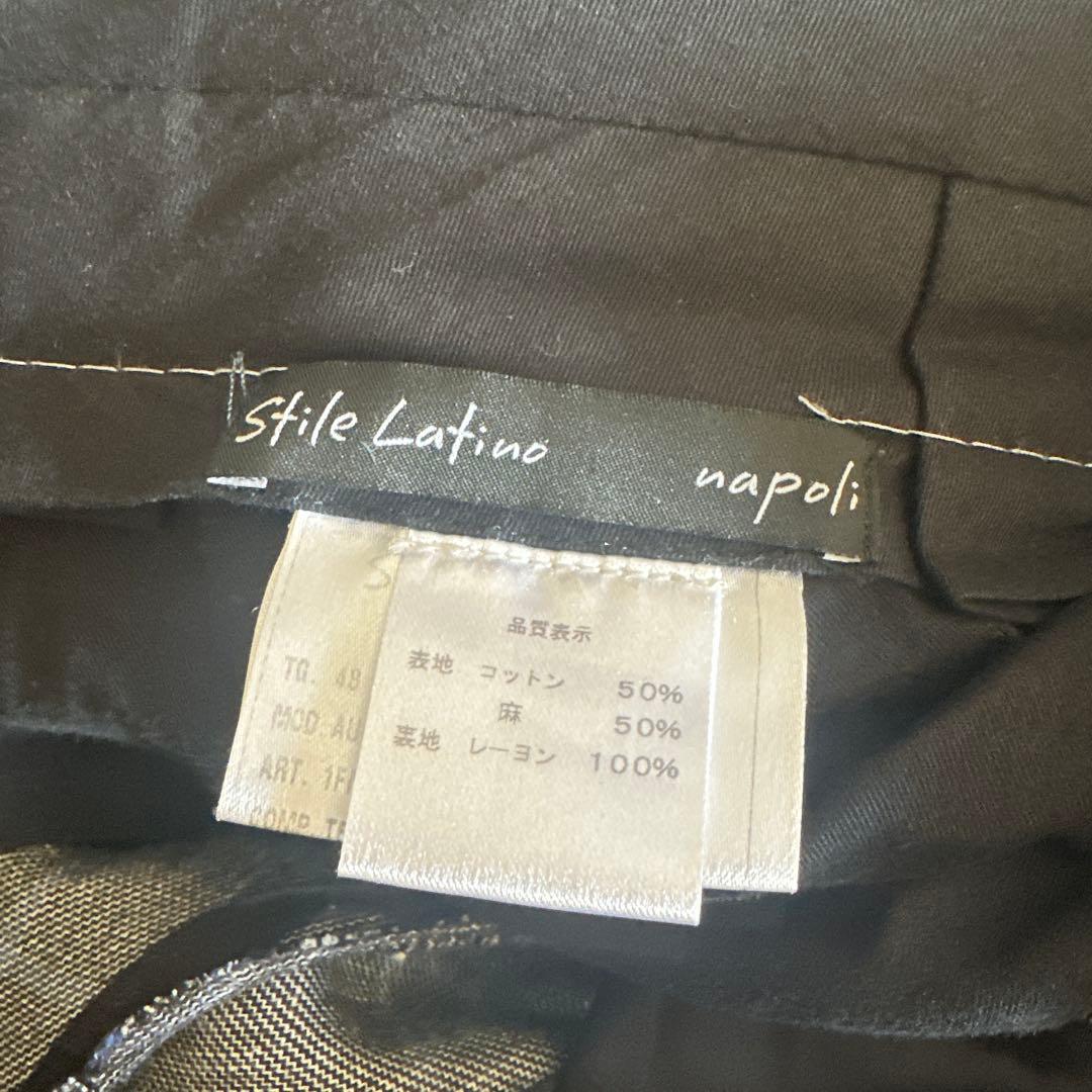 Stile Latino グレー系チェックジャケット&パンツセット　サイズ48