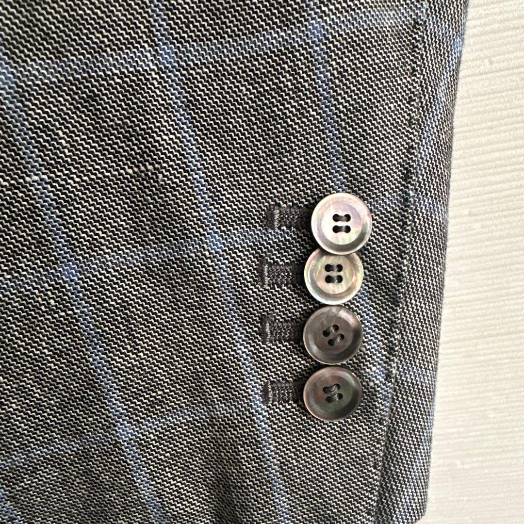 Stile Latino グレー系チェックジャケット&パンツセット　サイズ48