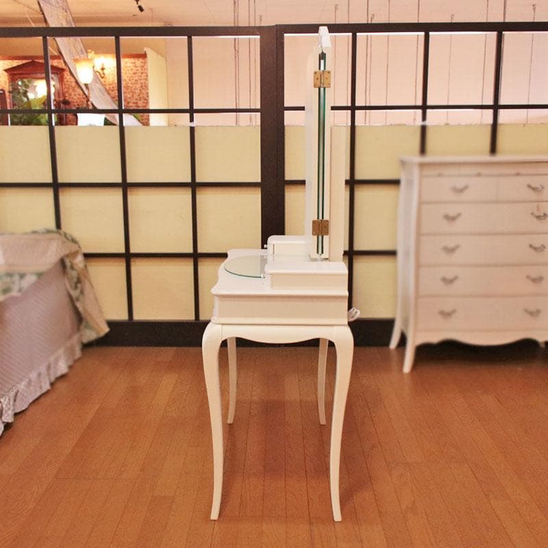 カンティーニュ ドレッサーデスク チェア ルーシー 猫脚 鏡台 白家具 コスメ