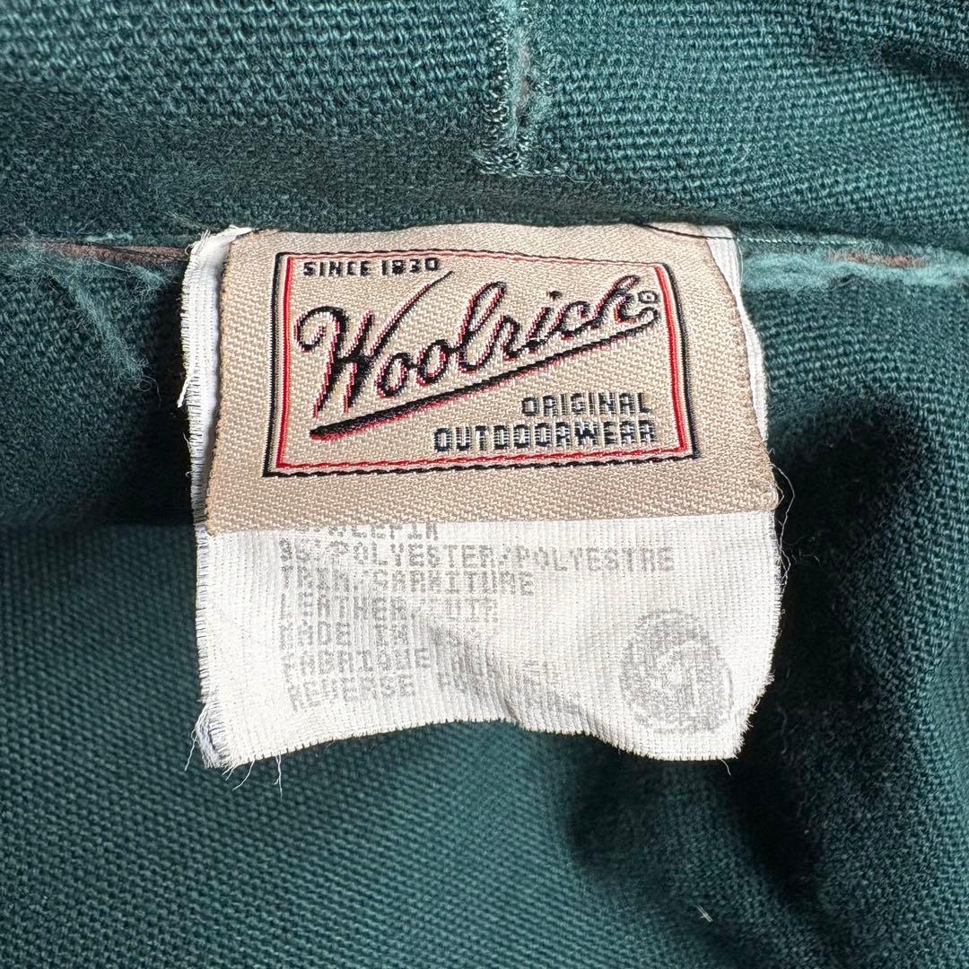 90s USA製 ウールリッチ　ハンティングジャケット　ライナー付き　レザー襟