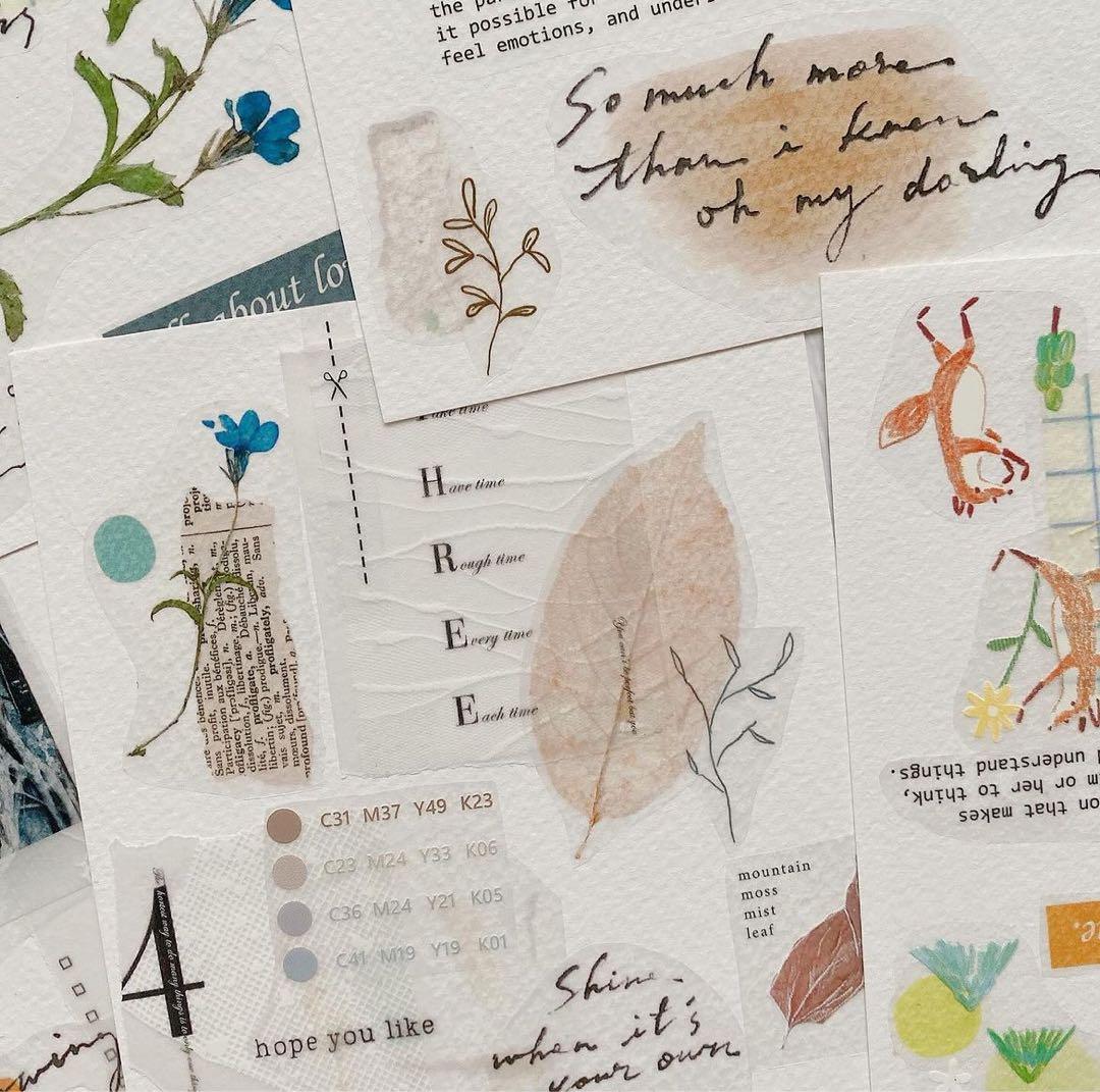 新品　Shiwu　Collage04〜07　PET霧面マスキングテープ　4本