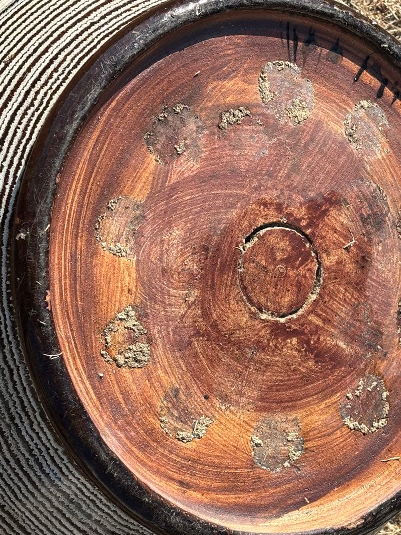 専用出品です。 大型火鉢　装飾的な模様の 陶器　昭和初期　昭和レトロ