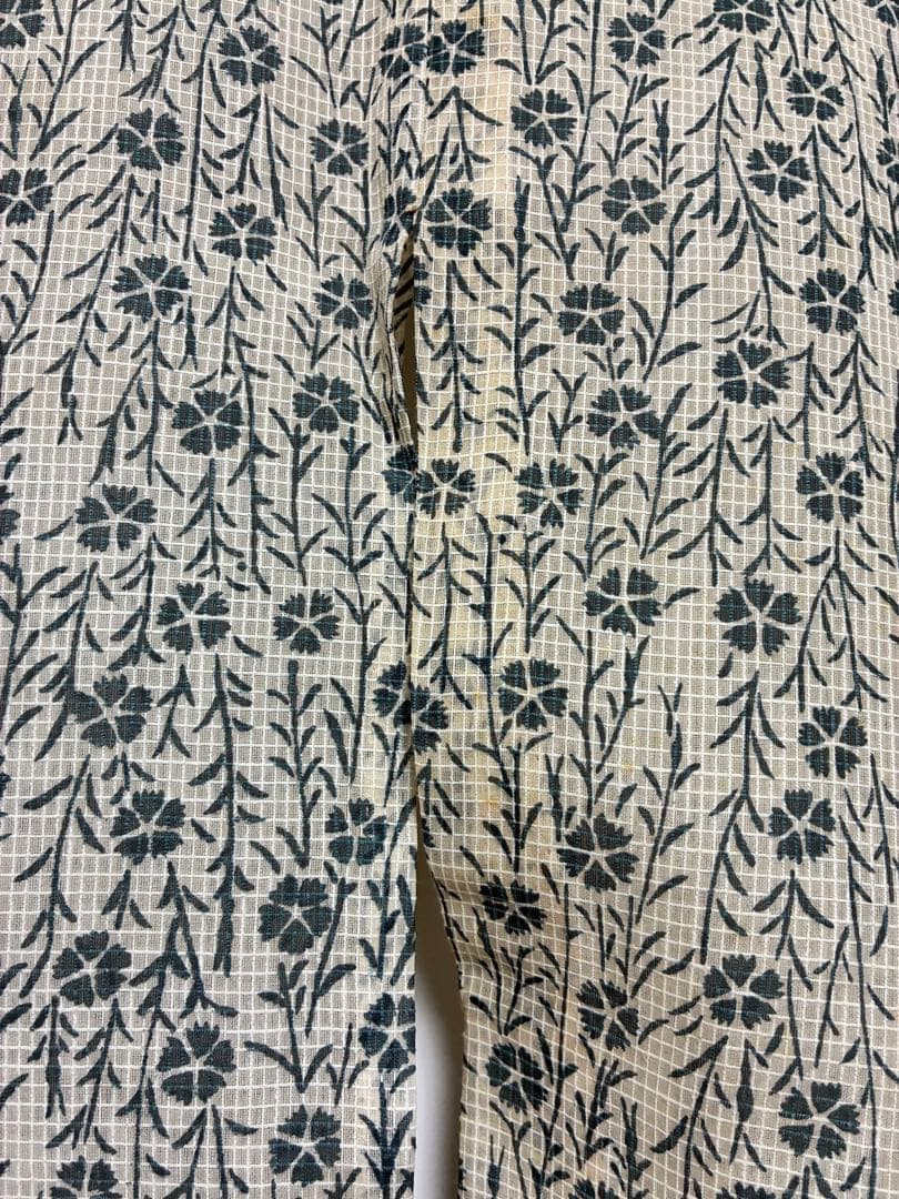 竺仙　絹紅梅　浴衣　撫子繋ぎ　難あり