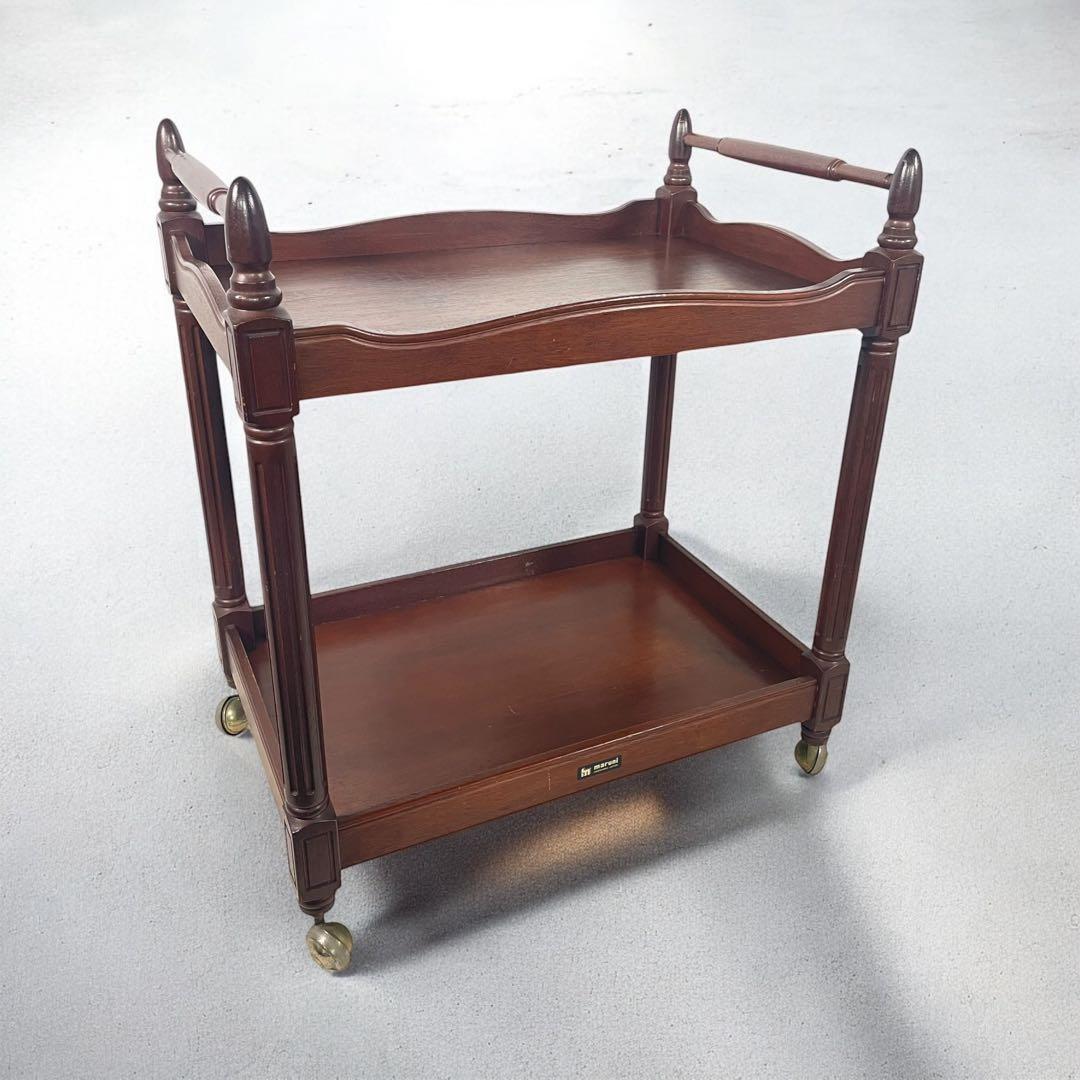 HR492 【レアデザイン】マルニ木工　キャスター付き　ワゴン　マキシマム