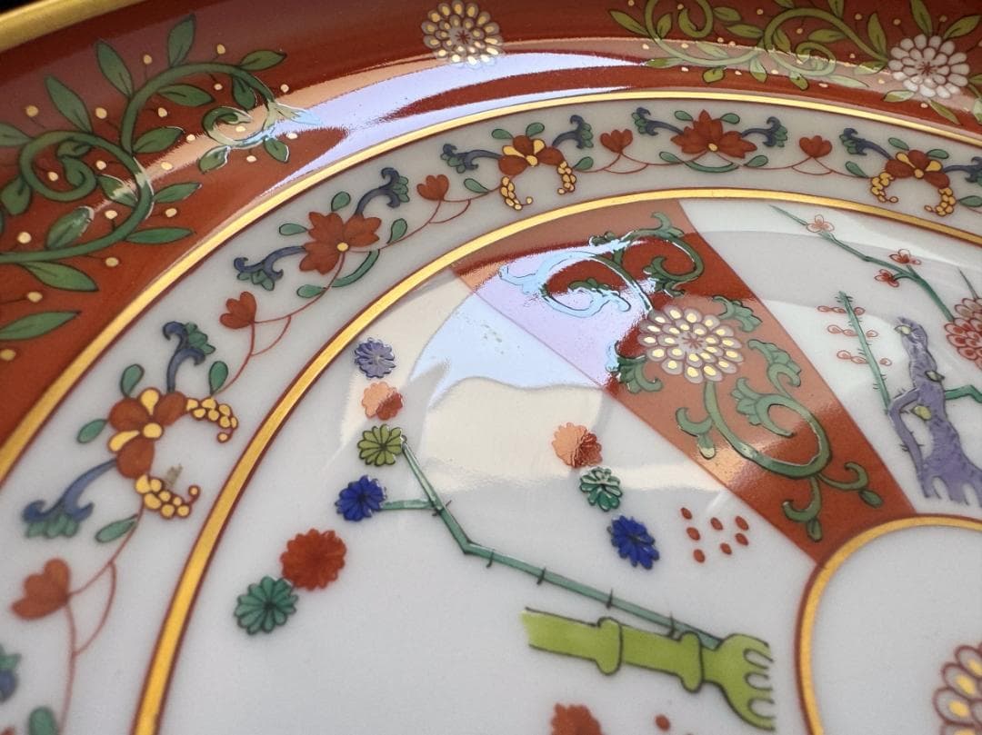 ヘレンド シノワズリ 西安の赤ゲデレ 茶会ボックス スターペインター作品