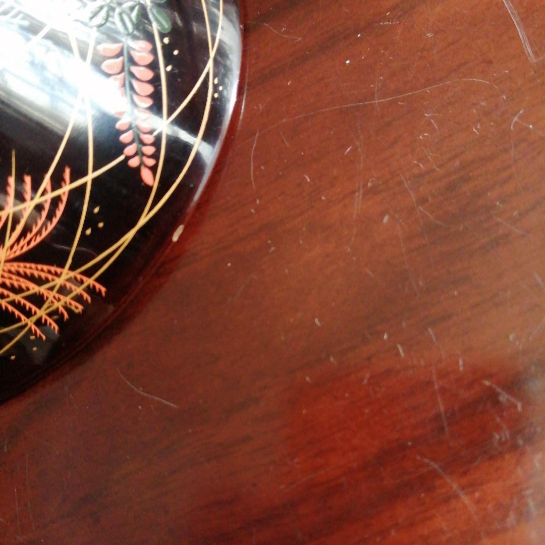 木製漆器　長寛好末広形吸物椀　10客　12cm　明治～大正期