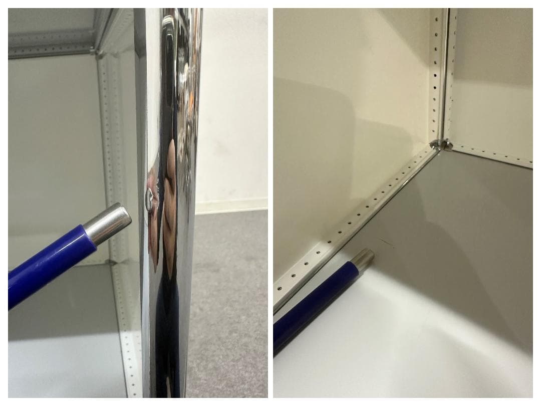 ■USMハラー■スリム　オープンシェルフ　1列3段　ホワイト×ライトグレー