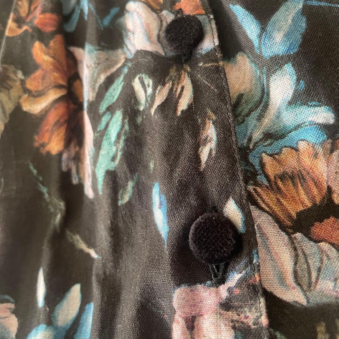 SUSURI ススリ　メロフォンブラウス 2025AW ブラック　フラワー