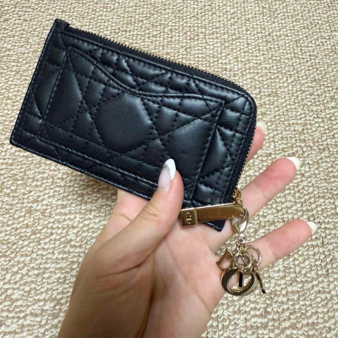 【美品】 DIOR Dior ディオール ミニウォレット ミニ財布 財布 黒