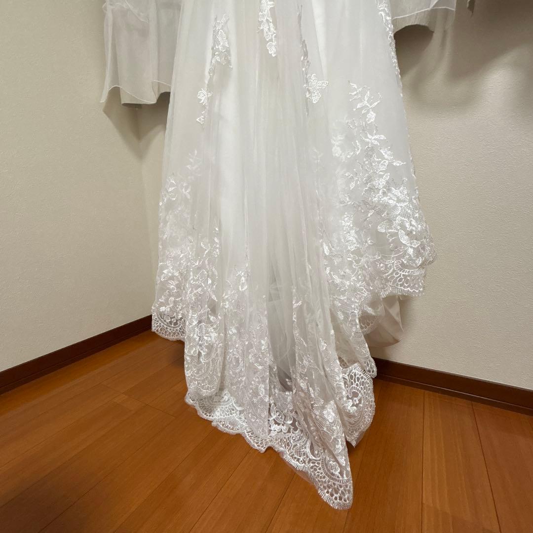 ちーたん　マーメイド　ウェディングドレス　、グローブ　アクセ　4点セット