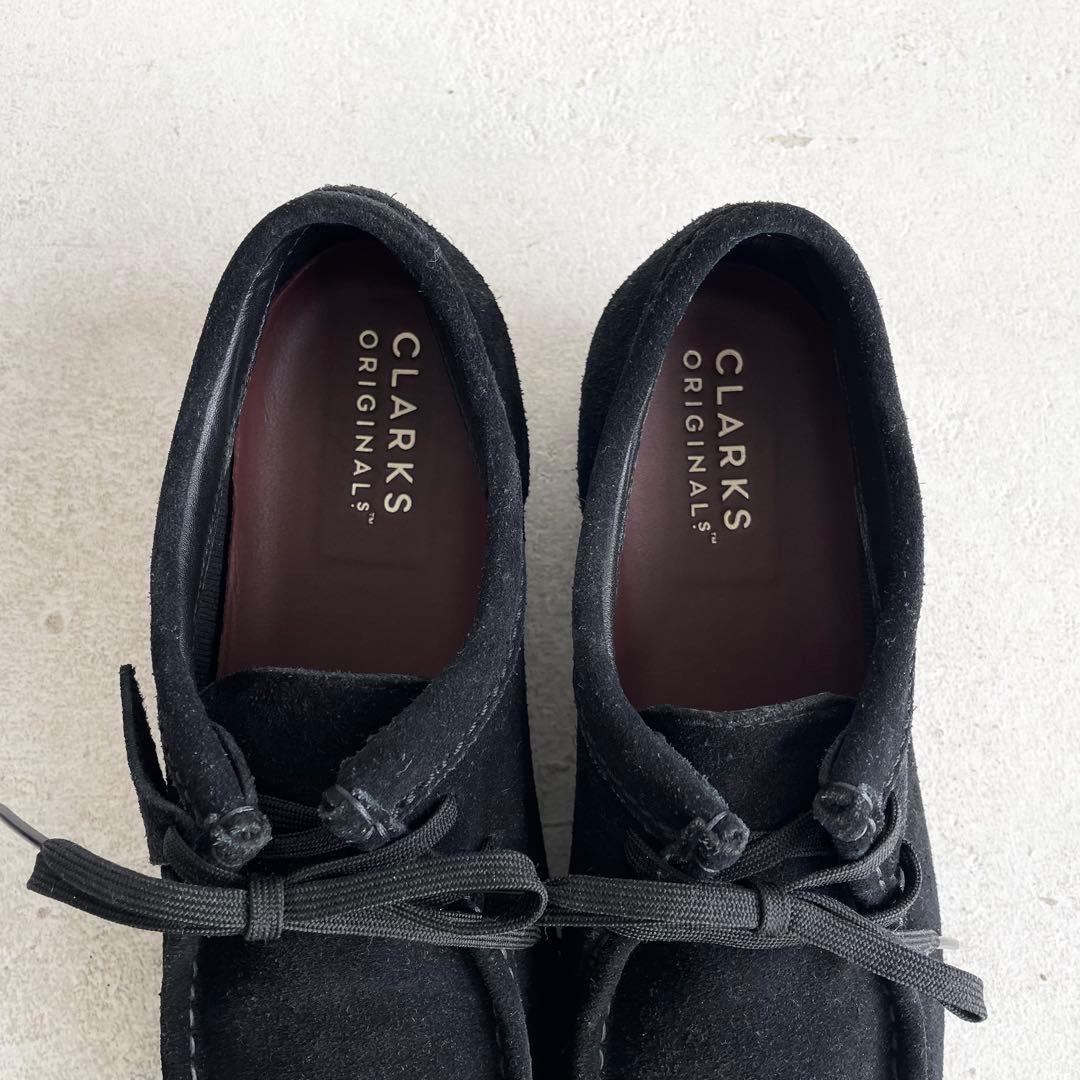 クラークス ワラビー ゴアテックス 黒 スエード 26.5 Vibramソール