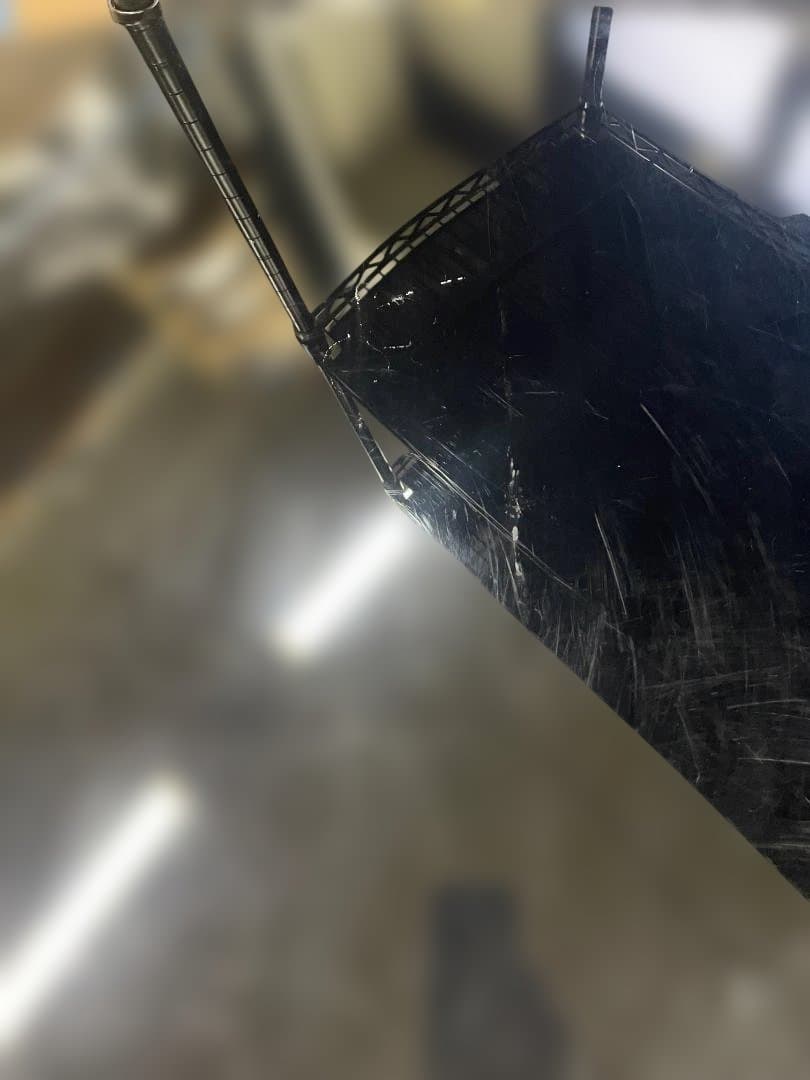  ERECTA　ワイヤーシェルフ 3方クロスバー黒 アクリル板×４