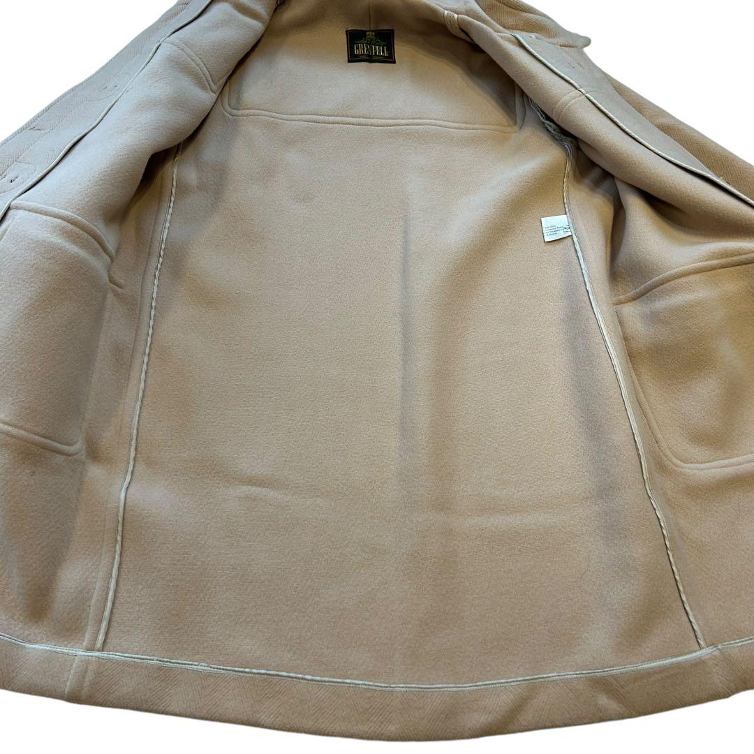 グレンフェル ヘリンボーンダッフルコートムーアブルック38ベージュイングランド製