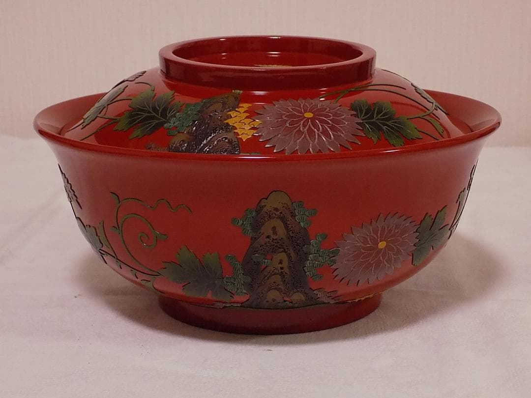 べんぼう 沖縄 琉球漆器 堆錦大椀 新品未使用