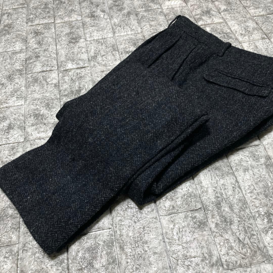 【極美品】スーツセレクト　ハリスツイード　スリーピース　人気　厚手