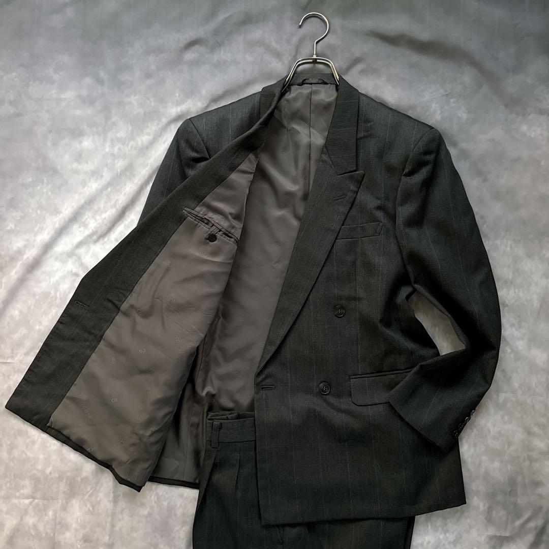 オールド　ディオール セットアップ　チェック柄　スーツ　ダブルボタン　y2k